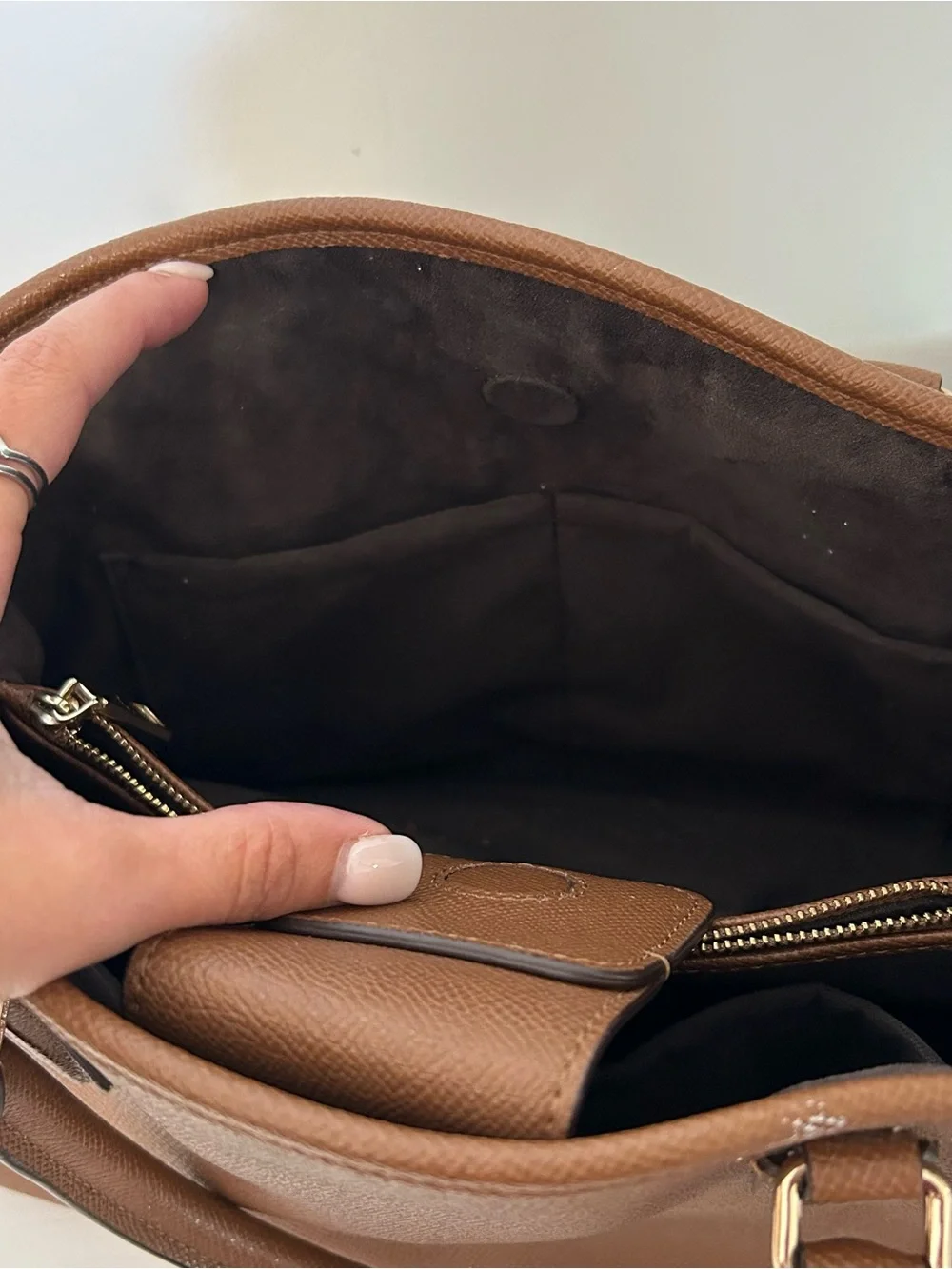 Coach Carryall Leather Satchel brown